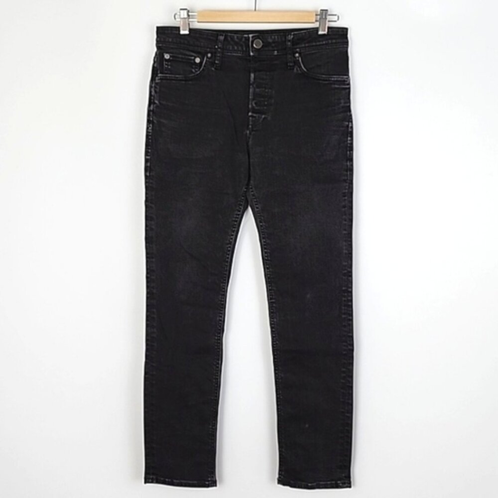 Jack  Jones Jeans Intelligence Slim Fit Tim Black Denim Size 31 x 32